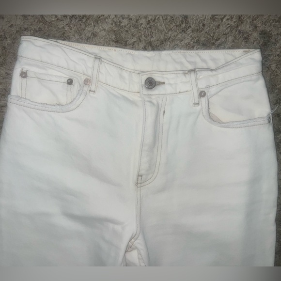 Free People Laurel Canyon High Waist Women's Flare Jeans Cream size 26 - Picture 6 of 12